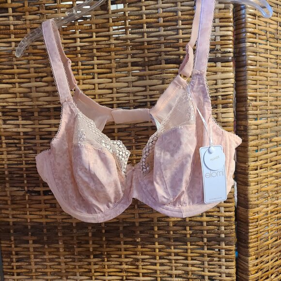 NWT Women's ELOMI EL4490 Lucie Stretch Lace Plunge Underwire Bra Size 38 DD - Picture 1 of 5